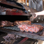 Ribs and Brisket In the Smoker